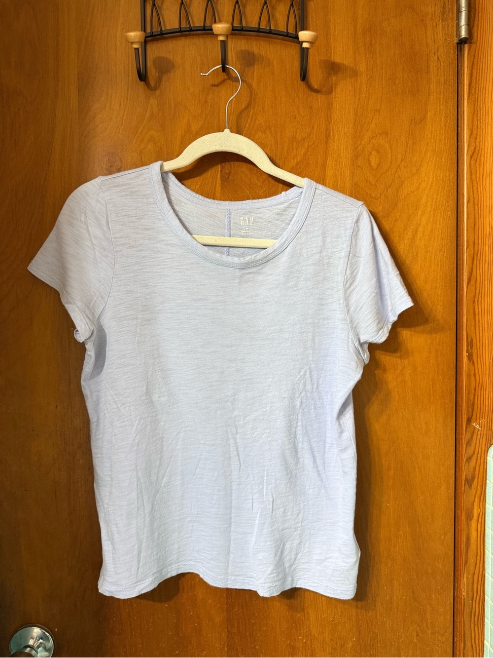 GAP Women's Pale Blue Short Sleeve Crew Tee